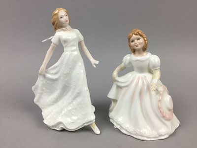 Lot 313 - A LOT OF TWO ROYAL DOULTON FIGURES ALONG WITH TWO LLADRO FIGURES