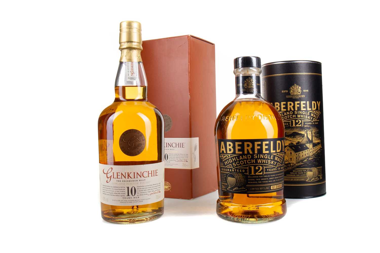 Lot 48 - ABERFELDY 12 YEAR OLD AND GLENKINCHIE 10 YEAR OLD