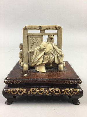 Lot 330 - A JAPANESE IVORY CARVING