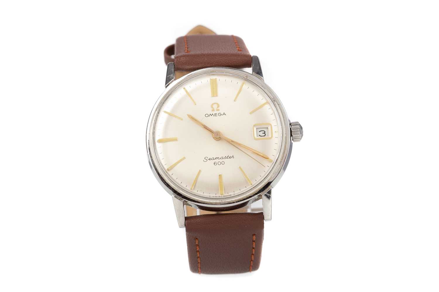 Lot 870 - A GENTLEMAN'S OMEGA SEAMASTER 600 STAINLESS STEEL MANUAL WIND WRIST WATCH
