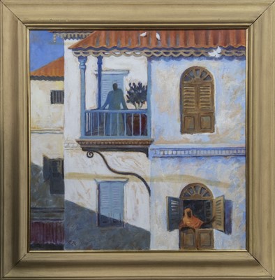 Lot 32 - MORNING IN STONETOWN, AN OIL BY DIANE RENDLE