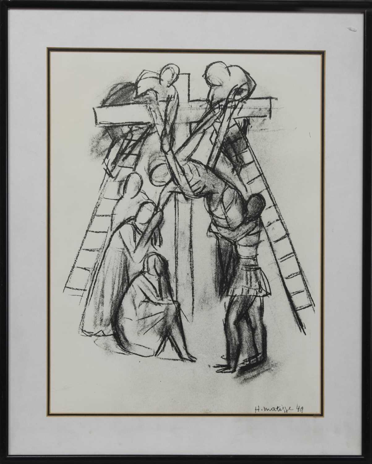 Lot 34 - FROM STATIONS OF THE CROSS, A LITHOGRAPH AFTER HENRI MATISSE