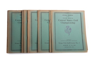 Lot 1552 - TENTH ANNUAL CENTRAL STATES GOLF CCHAMPIONSHIP, 1940, OFFICIAL PROGRAMME