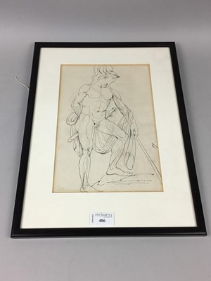 Lot 406 - A FIGURAL STUDY IN THE CLASSICAL MANNER