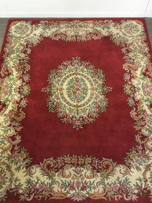 Lot 1177 - A CHINESE BORDERED CARPET