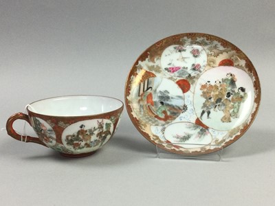 Lot 129 - A JAPANESE PART EGGSHELL TEA SERVICE AND OTHERS