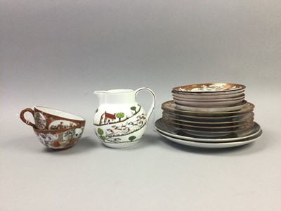 Lot 129 - A JAPANESE PART EGGSHELL TEA SERVICE AND OTHERS