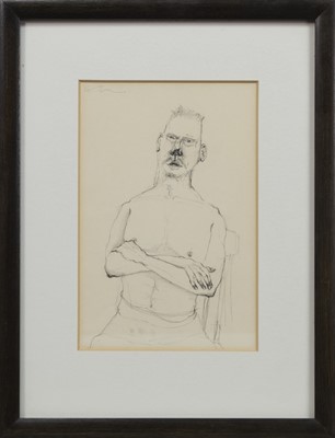 Lot 44 - THE CONVERSATIONALIST, A PENCIL BY PETER THOMSON