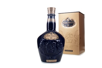Lot 64 - CHIVAS ROYAL SALUTE 21 YEAR OLD SAPPHIRE DECANTER