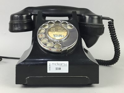 Lot 110 - A VINTAGE BAKELITE TELEPHONE