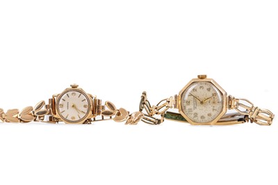 Lot 831 - TWO LADY'S GOLD NINE CARAT GOLD WRIST WATCHES