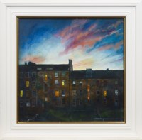 Lot 207 - BRYAN EVANS, SUNSET ON PLANTATION acrylic on...