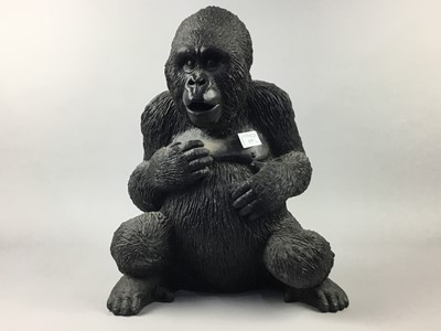 Lot 177 - A LOT OF FOUR RESIN FIGURES OF GORILLAS
