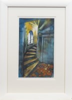 Lot 210 - BRYAN EVANS, COTTIERS STAIRS watercolour on...