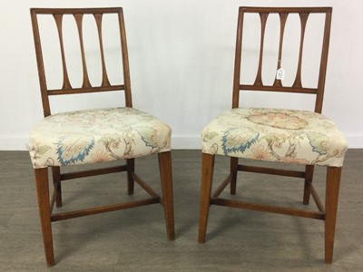 Lot 224 - A PAIR OF 19TH CENTURY OAK DINING CHAIRS AND ANOTHER CHAIR