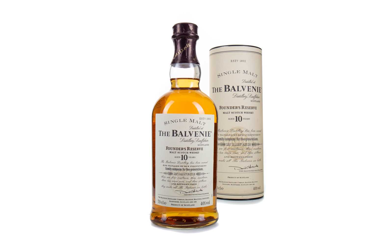 Lot 75 - BALVENIE 10 YEAR OLD FOUNDER'S RESERVE