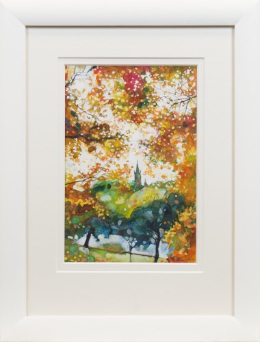 Lot 217 - BRYAN EVANS, THROUGH AUTUMN LEAVES -...