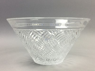 Lot 119 - A COMPOSITE 'THE FACE OF WINTER' BUST BY CLARECRAFT ALONG WITH A WATERFORD CRYSTAL BOWL