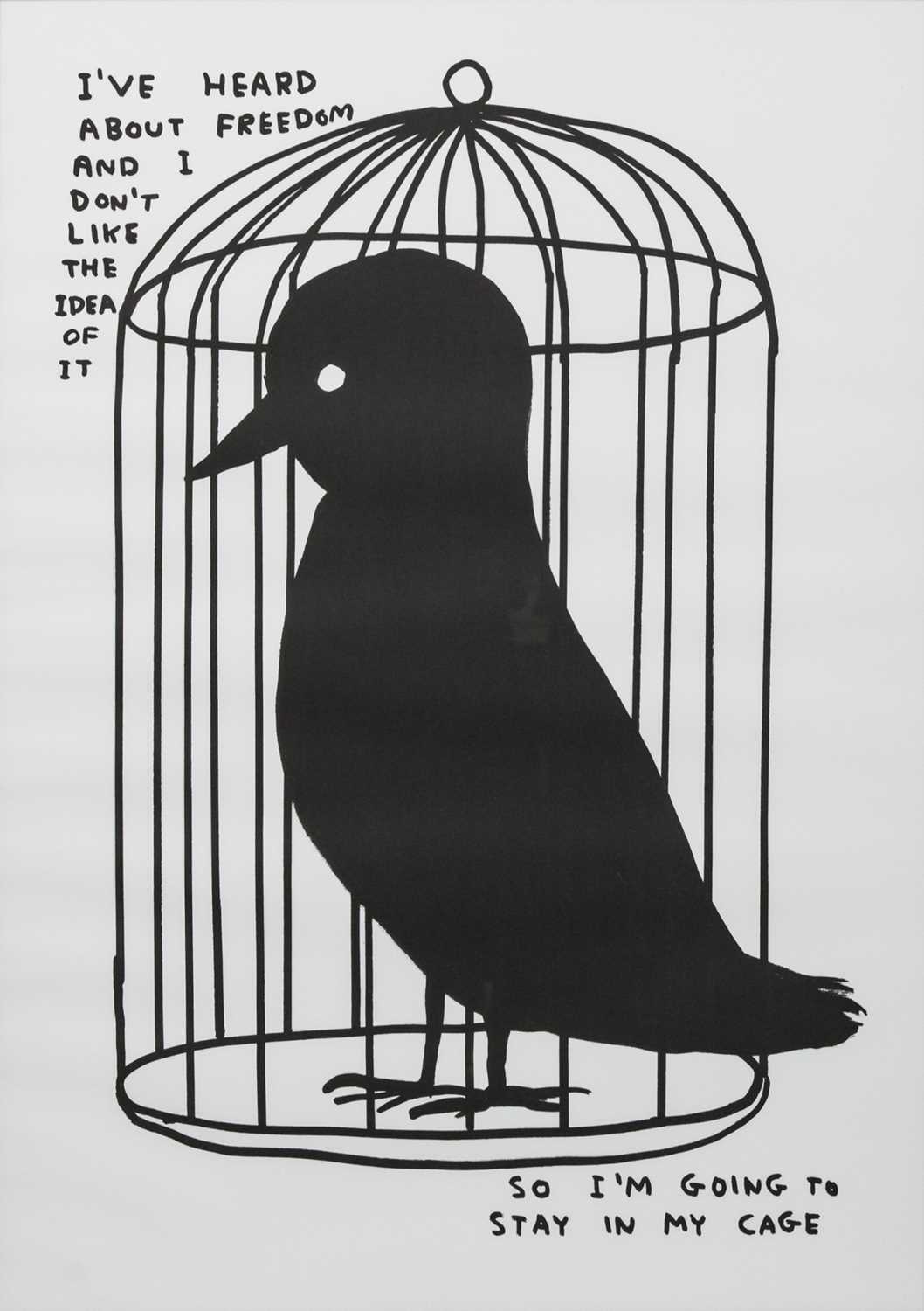 Lot 76 - I'VE HEARD ABOUT FREEDOM, A LITHOGRAPH BY DAVID SHRIGLEY