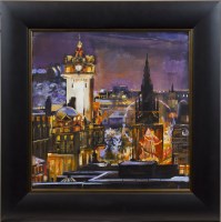 Lot 235 - HELEN MCDONALD MATHIE, WINTER NIGHT EDINBUEGH...