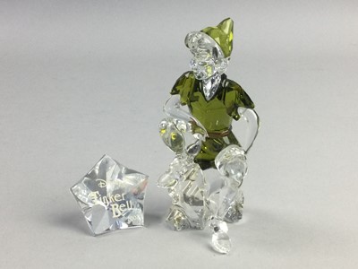 Lot 144 - A SWAROVSKI MODEL OF TINKERBELL AND PETER PAN