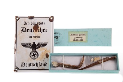 Lot 65 - A THIRD REICH-TYPE ENAMELLED SIGN