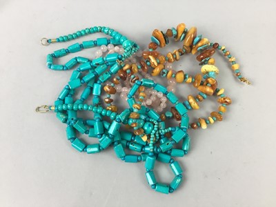 Lot 154 - A COLLECTION OF BEADED AND OTHER NECKACES
