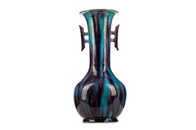 Lot 1216 - AN EARLY 20TH CENTURY CHINESE FLAMBE VASE