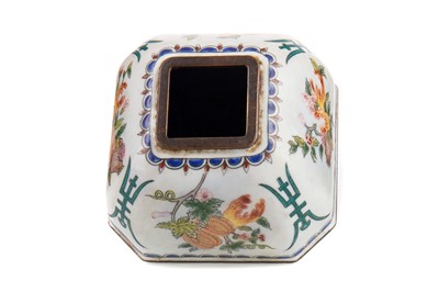Lot 1217 - AN EARLY 20TH CENTURY CHINESE ENAMEL INK POT