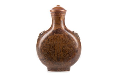 Lot 1194 - A CHINESE COPPER ALLOY SNUFF BOTTLE