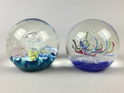 Lot 23 - A LOT OF THREE SELKIRK GLASS PAPERWEIGHTS