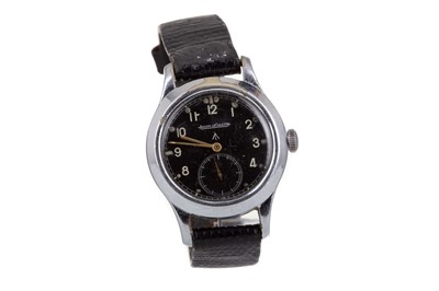 Lot 836 - A GENTLEMAN'S JAEGER LE COULTRE CHROME PLATED MANUAL WIND MILITARY WATCH