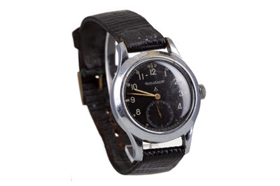 Lot 836 - A GENTLEMAN'S JAEGER LE COULTRE CHROME PLATED MANUAL WIND MILITARY WATCH