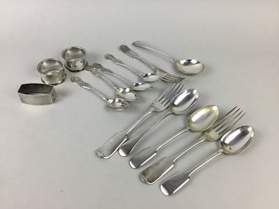 Lot 15 - A LOT OF SILVER AND PLATED CUTLERY