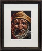 Lot 253 - * GRAHAM H D MCKEAN, FISHERMAN pastel on paper,...