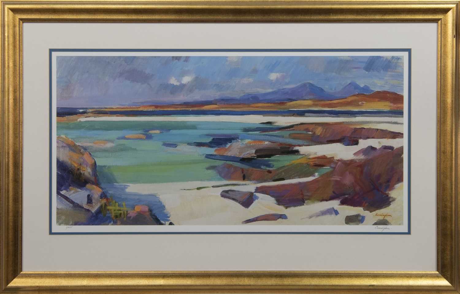 Lot 70 - SANNA BAY, A SIGNED LIMITED EDITION PRINT BY JOHN CUNNINGHAM
