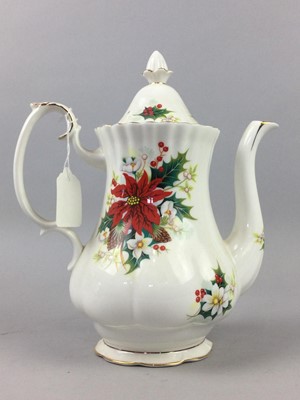 Lot 257 - A ROYAL ALBERT 'POINSETTIA' PATTERN PART TEA SERVICE