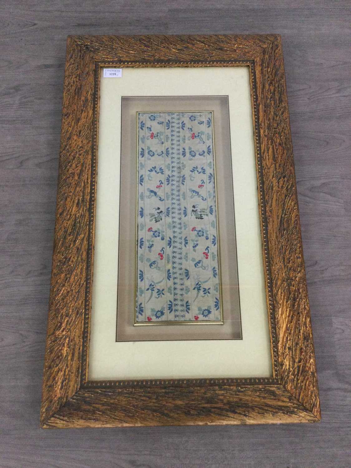 Lot 1229 - TWO CHINESE EMBROIDERED SILK PANELS