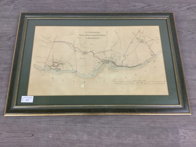 Lot 327 - A FRAMED MAP OF PITTENWEEM, EAST ANSTRUTHER & KILRENNY