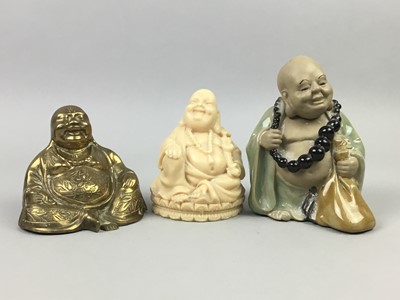 Lot 355 - A GROUP OF BUDDHA AND OTHER FIGURES