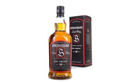 Lot 293 - SPRINGBANK 10 YEAR OLD 100° PROOF