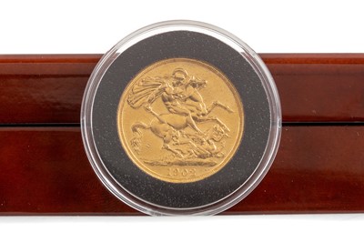Lot 108 - AN EDWARD VII GOLD DOUBLE SOVEREIGN DATED 1902