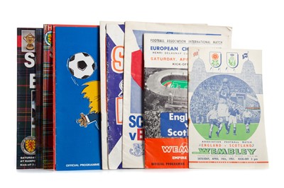 Lot 1612 - ELEVEN SCOTLAND VS. ENGLAND FOOTBALL PROGRAMMES