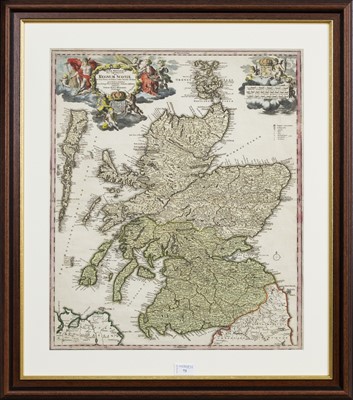 Lot 73 - AN EARLY 18TH CENTURY MAP OF SCOTLAND BY HOMANN