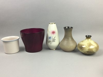 Lot 70 - A LOT OF SEVEN WEST GERMAN AND OTHER POTTERY VASES