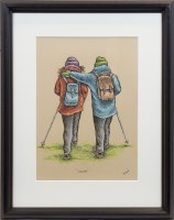 Lot 297 - GRAHAM MCKEAN, WALKERS mixed media, signed and...