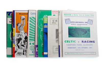 Lot 1617 - CELTIC F.C. PROGRAMMES - INCLUDING RACING CLUB AND THOSE FROM '67 RUN