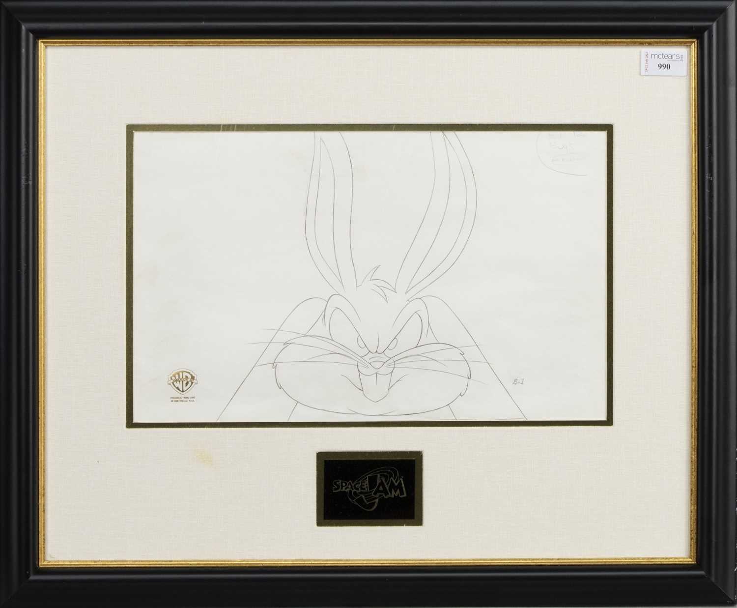 Lot 990 - WARNER BROS. SPACE JAM PRODUCTION ART - ORIGINAL ILLUSTRATION OF BUGS BUNNY