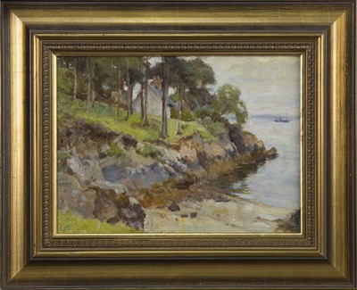 Lot 337 - MOORED OFF THE COAST, AN OIL BY MAUD NEALE