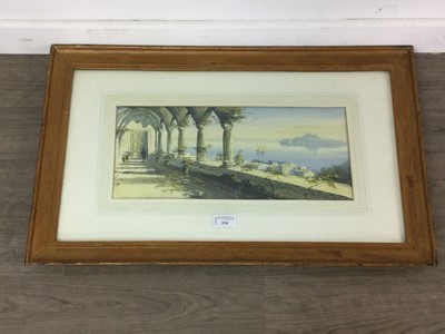 Lot 154 - A GOUACHE OF THE BAY OF NAPLES BY GIANNI